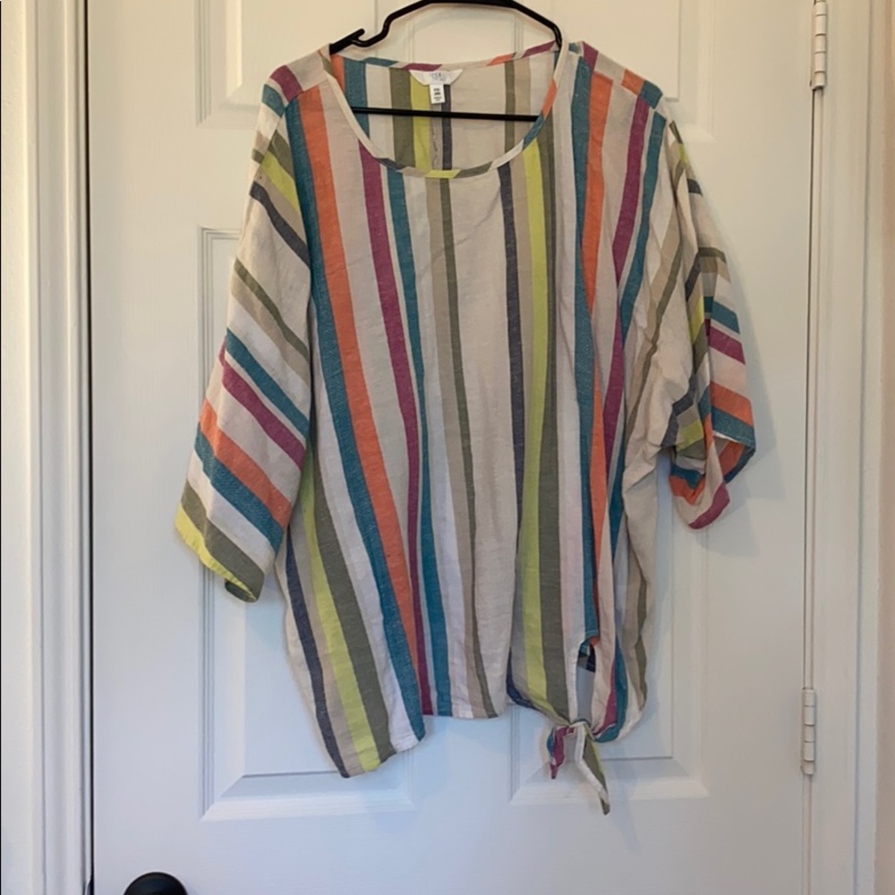 Stripe Side Tie Top